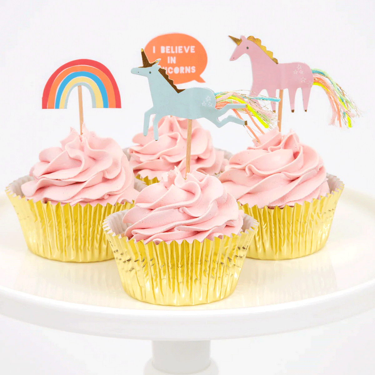 6 unicorn cupcake wrappers